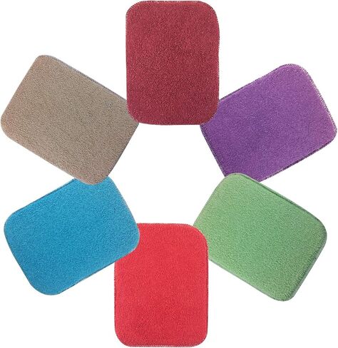 Scrub-Wow: 2 Original European Scrubbies & 1 Scrub Sponge. Non-Scratch Scouring Cleaning Pads. Heavy-Duty Reusable Household Cleaning Cloth, Safe for Teflon, Enviro-Friendly, Assorted Colors in Saudi Arabia