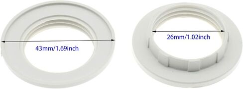 FDXGYH Lamp Shade Collar Ring 2pcs E26 Light Socket Ring Retainer Rings and Replacement Adapter(black) in Saudi Arabia