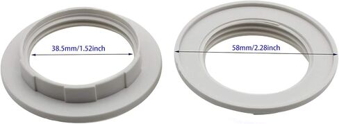 FDXGYH Lamp Shade Collar Ring 2pcs E26 Light Socket Ring Retainer Rings and Replacement Adapter(black) in Saudi Arabia