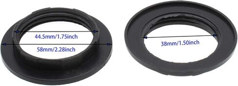 FDXGYH Lamp Shade Collar Ring 2pcs E26 Light Socket Ring Retainer Rings and Replacement Adapter(black) in Saudi Arabia