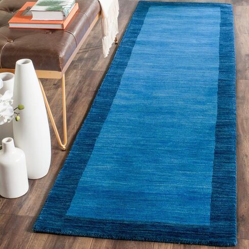 SAFAVIEH Himalaya Collection Runner Rug - 2'3" x 16', Light Grey & Dark Grey, Handmade Wool, Ideal for High Traffic Areas in Living Room, Bedroom (HIM580B) in Saudi Arabia
