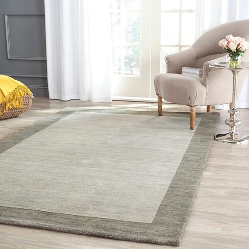 SAFAVIEH Himalaya Collection Runner Rug - 2'3" x 16', Light Grey & Dark Grey, Handmade Wool, Ideal for High Traffic Areas in Living Room, Bedroom (HIM580B) in Saudi Arabia