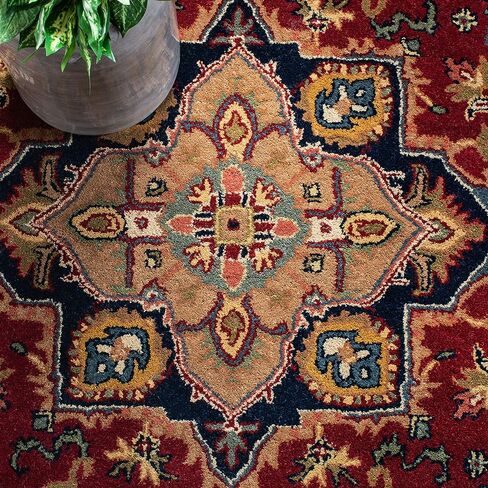 SAFAVIEH Classic Collection 9'6" x 13'6" Assorted / Red CL225A Handmade Traditional Oriental Premium Wool Area Rug in Saudi Arabia