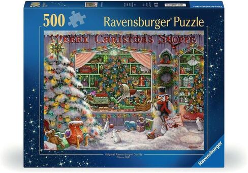 Ravensburger 16534 The Christmas Shop 500 Piece Piece Jigsaw Puzzle for Adults – Every Piece is Unique, Softclick Technology Means Pieces Fit Together Perfectly in Saudi Arabia