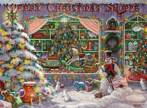 Ravensburger 16534 The Christmas Shop 500 Piece Piece Jigsaw Puzzle for Adults – Every Piece is Unique, Softclick Technology Means Pieces Fit Together Perfectly in Saudi Arabia