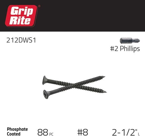 Grip Rite, Black 212DWS1, 1lb Box, 119 Count in Kuwait