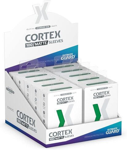 أكمام بطاقات خارجية Ultimate Guard Cortex، 100 أكمام TCG ذات حجم قياسي، 66 × 91 مم، ظهر أرجواني، لمسة نهائية لامعة، خالية من PVC والأحماض، وضوح عالي in Kuwait