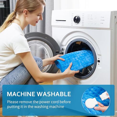 Heating pad for Back, Neck, Shoulder, Abdomen, Knee and Leg Pain Relief, Auto-Off,Machine Washable,Blue,12"x24" in Kuwait