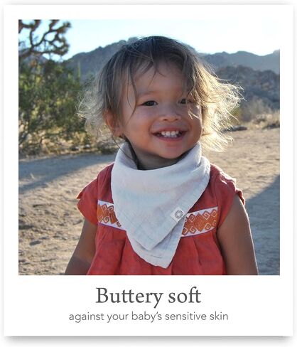 Indi Organic Baby Bandana Bibs – Fairtrade 4-Way Reversible Drool Bibs 5PK in Saudi Arabia