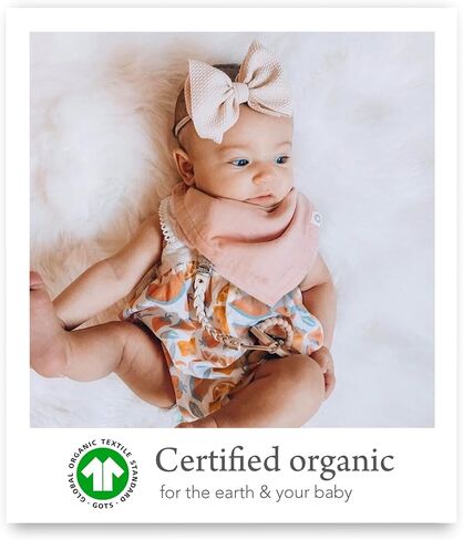 Indi Organic Baby Bandana Bibs – Fairtrade 4-Way Reversible Drool Bibs 5PK in Saudi Arabia
