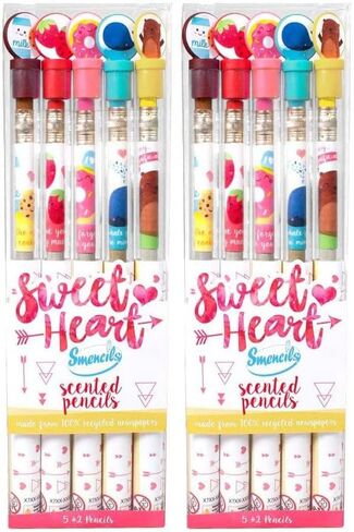 Scentco Spring Smencils (2 Pack) - HB #2 Scented Pencils, 5 Count, Gifts for Kids, School Supplies, Classroom Rewards, Easter day in Kuwait