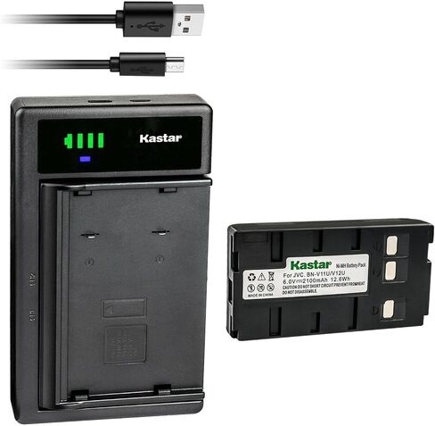 Kastar Smart USB Battery Charger Replacement for JVC GR-SXM161US GR-SXM200 GR-SXM235U GR-SXM240U GR-SXM245U GR-SXM250US GR-SXM255 GR-SXM256 GR-SXM260 GR-SXM260U GR-SXM260US GR-SXM265 in Saudi Arabia