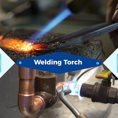 Joyibay شعلة اللحام مع صمام OPD نوع 1 زر الإشعال الكهربائي، شعلة لحام مع خرطوم 78.7 بوصة لأسطوانة البروبان، شعلة البروبان لتسخين سباك اللحام in Kuwait