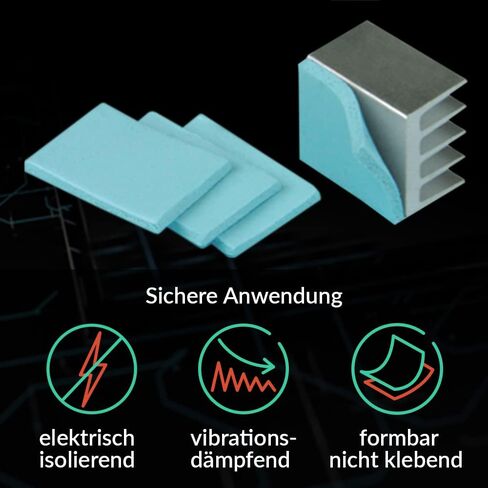 ARCTIC TP-2 (APT2560): Economic Thermal Pad, 145 x 145 x 0.5 mm (1 Piece) - Thermal pad, Excellent Heat Conduction, Low Hardness, Ideal Gap Filler, Easy Installation, Safe handling - Blue in Saudi Arabia
