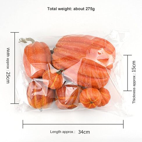 woshilaocai 7PCS Artificial Pumpkins Décor Fall Harvest Thanksgiving/Halloween Holiday Farmhouse Decorations for Home (Bright Orange) in Saudi Arabia