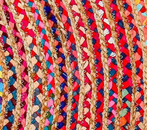 سجادة مضفرة من الجوت منسوجة يدويًا من Hausattire، 2'x3' - سجاد منطقة دخول بوهو طبيعي وقابل للعكس للمطبخ، غرفة المعيشة I Farmhouse سجادة أرضية مزخرفة داخلية وخارجية، 24x36 بوصة in Kuwait