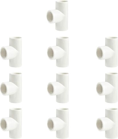5pcs 1.5In 3-way Tee Elbow PVC Pipe Fittings Coupling Adapter-(Socket x Socket x Socket) Schedule 40, Easy to Install, and High Tensile for Home or Industrial Use pack of 5(5, 1 1/2") in Saudi Arabia