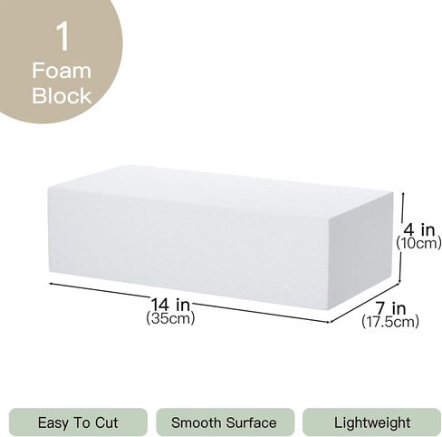 Crafare 4 Pack Craft Foam Blocks 14x7x1in Styrofoam Sheets for Art Projects in Kuwait