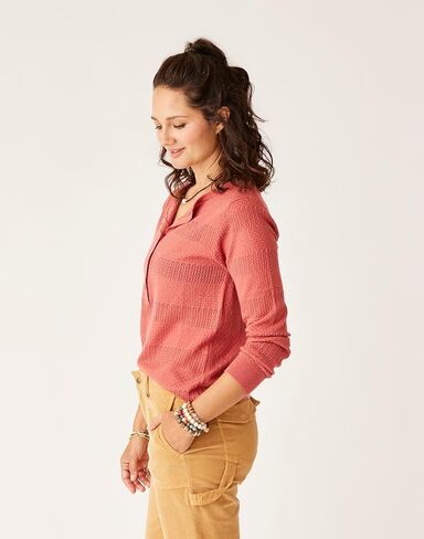 Carve Designs Womens Amara Pointelle Sweater in Saudi Arabia