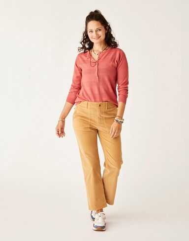 Carve Designs Womens Amara Pointelle Sweater in Saudi Arabia