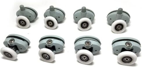 Smooth Set of 8 Single Shower Door ROLLERS /Runners /Wheels 23mm in Diameter in Saudi Arabia