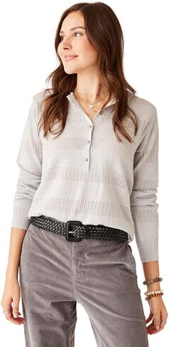 Carve Designs Womens Amara Pointelle Sweater in Saudi Arabia