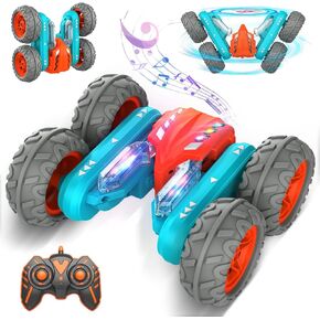 سيارة التحكم عن بعد - مستشعر الإيماءات RC ألعاب السيارات المثيرة 2.4 جيجا هرتز 4WD RC مزدوجة الجوانب 360 درجة تقلب لعبة مركبة الطرق الوعرة للأولاد من سن 6 7 8 9 10 11 12+ سنة