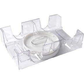 GSE 6-Deck Revolving Card Tray, 360° Rotating Playing Card Holder for Kids & Adults, Elder, and Little Hands. Swivel Cards Holders for Canasta, Hand & Foot, Rummy Card Games