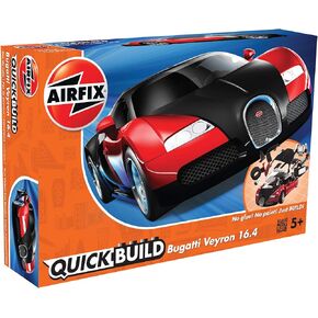 Airfix Quickbuild Ford Mustang GT Brick Building Plastic Model Kit Car J6036,Orange