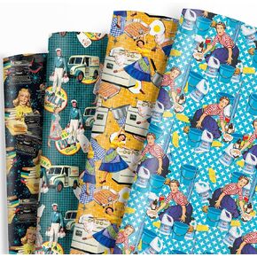 Dtiafu 8 Sheets Cow Print Wrapping Paper with 2 Ribbon Rolls, Black White Cow Gift Wrapping Paper Bulk Folded Flat for Birthday Baby Shower All Occasion,20 x 28inch Per Sheet