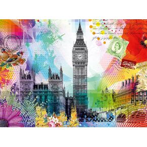 Ravensburger London Postcard 500 Piece Jigsaw Puzzle for Adults - 16986 - Every Piece is Unique, Softclick Technology Means Pieces Fit Together Perfectly