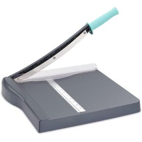 Paper Cutter, Paper Slicer with Safety Guard and Blade Lock, 12" Cut Length Guillotine Paper Cutter with 16 Sheet Capacity, Paper Cutters and Trimmers for Cardstock Cardboard Vinyl Crafts & Photo