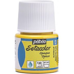 Pebeo Setacolor Opaque Fabric Paint 45-Milliliter Bottle, Black Lake