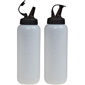 Farberware Professional Squeeze Bottles- Flavorful and Mess Free Cooking Indoors and Outdoors, Markings for Measuring, Dishwasher Safe, Set Of 2