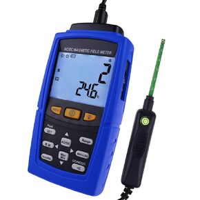Magnetic Field Power Meter AC/DC Gaussmeter Teslameter Magnetometer Residual Permanent Magnet N/S Polarity 3000mT (30000 Gauss) Automated Manual Recording of Data
