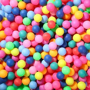 Geosar 1000 Pack Colored Balls Bulk 40 mm Plastic Ball Pit Balls Entertainment Table Tennis Balls for Table Game and Advertising DIY Arts Craft Graduation Party Favor Decors