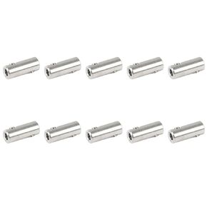 10Pcs Wire Rope Clips 5mm Stainless Steel Wire Rope Thimble Wire Rope Cable Clamp Wire Rope Lock with End Screw Stopper for Cable Fittings