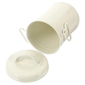 Desktop Trash Can Desktop Wastebasket Counter Garbage Bin Trash Container Mini Dumpster Car Trash Can Bags Tabletop Trash Can Iron Pencil Office Storage Barrel White