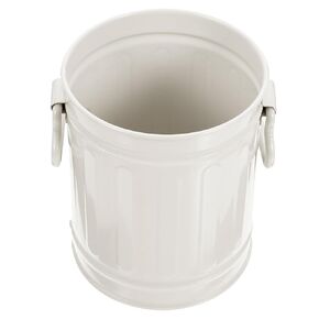 Mini Metal Buckets Desktop Storage Bucket Flowerpot Pen Holder Car Garbage Can Bedroom Waste Can Office Desk Organizer High Capacity Iron Pencil Holder