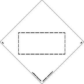 Labelmaster VR18 Square on Point Marking Placard, Blank, Removable Vinyl, 273 mm x 273 mm (Pack of 25)