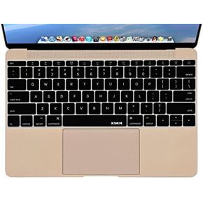 غطاء حماية للوحة المفاتيح من السيليكون XSKN لجهاز MacBook 12 بوصة مع شاشة Retina إصدار 2015 A1534 وNew MacBook 13 بوصة A1708 بدون شريط لمس تخطيط أمريكي (أزرق)