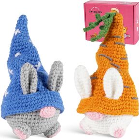 PIPAPI Crochet Kit for Beginners, 3 Pattern Single Yarn Animals-Tiger, Koala, Pterodactyl, Knitting Kit for Adult Kids with Step-by-Step Video Tutorials, Instructions and Yarns, Hook