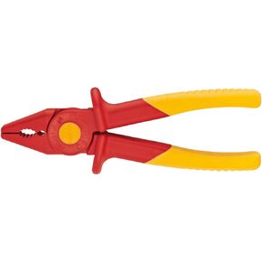 Knipex Tools 98 62 01 Snipe Nose Plastic Pliers 1000V Insulated, Red/Yellow