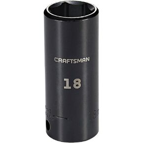 CRAFTSMAN Impact Socket, Deep, SAE, 3/8 in. Drive, 18MM (CMMT15907)