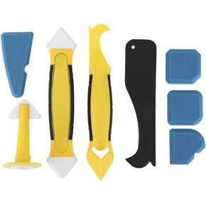 8Pcs Plastic Spatula Silicone Sealant Remover, Hand Operated Tool Scraper Joint Silicone Grout Remover for Industrial Hardware Accessory