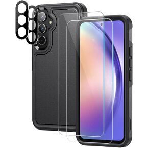 Lanhiem Samsung Galaxy A54 5G Case, IP68 Waterproof Dustproof, Built-in Screen Protector, Rugged Full Body Shockproof Phone Cover for Galaxy A54 5G, Black