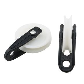 2PCS Plastic Outdoor Puller Rope Wire Rope Pulley Clothesline Pulley Clothes Puller Pulley Clotheslines Rope Pulley Clothes Line Pulley