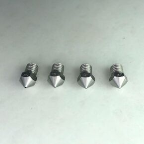 4pcs Stainless Steel Nozzles Compatible with 3.0mm Ultimaker 2 + UM2 Extended + 3D Printer Olsson Block Hotend, Interchangeable nozzles