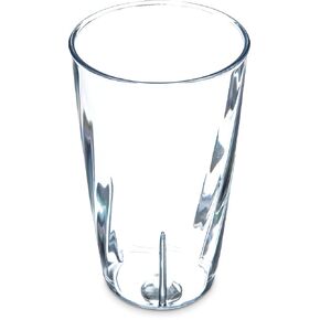 Carlisle FoodService Products Plastic Tumbler with Swirl Design for Home and Restaurant, Polycarbonate, 16 Ounces, Clear