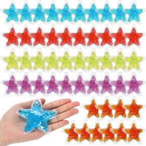 50 قطعة من عبوات الثلج بو بوو من تريلاكو، عبوات باردة قابلة لإعادة الاستخدام، عبوات ثلج صغيرة لتبريد الضغط البارد، حمى أسنان الحكمة، تخفيف الألم، 5 ألوان (نجمة) in Kuwait